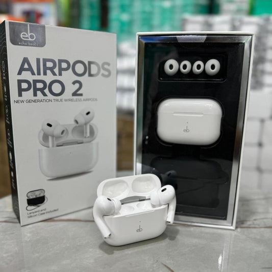 Echo Beat Airpods Pro 02 🎧 | Premium Wireless Earbuds – White 🤍